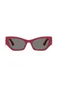 czerwony Moschino okulary przeciwsłoneczne