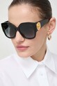 Солнцезащитные очки Gucci однотонная с деталью чёрный GG1407S