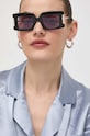 Vivienne Westwood okulary przeciwsłoneczne gładka z detalem czarny VW505600149