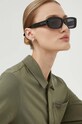 AllSaints okulary przeciwsłoneczne prostokątne czarny ALS500600153