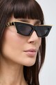 Valentino okulary przeciwsłoneczne V - GOLDCUT - I kocie oczy czarny VLS.113A