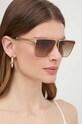 Сонцезахисні окуляри Versace однотонна з деталлю золотий 0VE2266