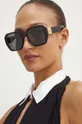 Солнцезащитные очки Versace однотонная с деталью чёрный 0VE4472D