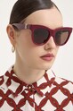 Burberry okulary przeciwsłoneczne kocie oczy bordowy 0BE4418
