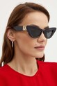 Сонцезахисні окуляри Burberry однотонна з деталлю чорний 0BE4421U