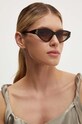 Jimmy Choo ochelari de soare ochi de pisică maro 0JC5019