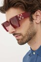 Off-White okulary przeciwsłoneczne OERI128.552828 bordowy