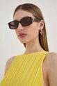 Сонцезахисні окуляри Gucci однотонна з деталлю коричневий GG1534S