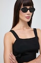 Saint Laurent okulary przeciwsłoneczne jednolita czarny SL.M136