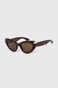 Alexander McQueen okulary przeciwsłoneczne AM0442S brązowy AA00