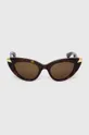 Alexander McQueen okulary przeciwsłoneczne brązowy