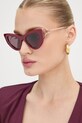 Солнцезащитные очки Gucci однотонная с деталью бордо GG1565S