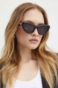 Bottega Veneta okulary przeciwsłoneczne jednolita czarny BV1282S