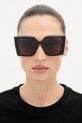 Слънчеви очила Alexander McQueen AM0467S кафяв