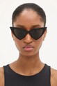 Alexander McQueen ochelari de soare geometric negru AM0518S