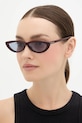 Alexander McQueen ochelari de soare transparent burgundia AM0535S