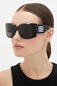 Солнцезащитные очки Balenciaga однотонная с деталью чёрный BB0443S