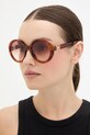Chloé ochelari de soare rotund maro CH0332S