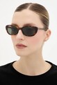 Солнцезащитные очки Saint Laurent кошачий глаз коричневый SL.822