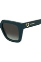 Love Moschino okulary przeciwsłoneczne kwadratowe damskie turkusowy MOL099/S