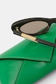 Akcesoria Bottega Veneta okulary przeciwsłoneczne kocie oczy damskie BV1447S zielony