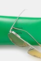 Bottega Veneta okulary przeciwsłoneczne pilotki damskie srebrny BV1466S