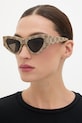 Gucci ochelari de soare cat eye pentru femei bej GG2019S
