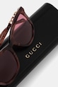 Akcesoria Gucci okulary przeciwsłoneczne wayfarer damskie GG2032S czerwony