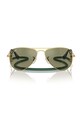 Ray-Ban okulary przeciwsłoneczne dziecięce JUNIOR AVIATOR 0RJ9506S.PPYH zielony AA00