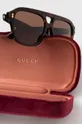 hnedá Slnečné okuliare Gucci
