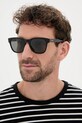 Zegna occhiali da sole a tinta unita nero EZ0222.5201A