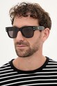 Montblanc ochelari de soare neted cu detalii negru MB0381S