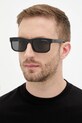 Armani Exchange okulary przeciwsłoneczne prostokątne czarny 0AX4165S.807887