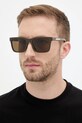 Emporio Armani ochelari de soare neted cu detalii maro 0EA4262U
