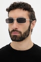 Balenciaga ochelari de soare pentru bărbați argintiu BB0493S