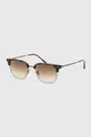 brązowy Ray-Ban okulary przeciwsłoneczne NEW CLUBMASTER Unisex