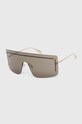 Alexander McQueen ochelari de soare uniforme aur AM0412S