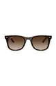 brązowy Ray-Ban okulary przeciwsłoneczne Unisex