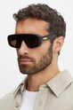 Солнцезащитные очки Bottega Veneta однотонная с деталью чёрный BV1281S