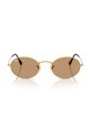 Ray-Ban ochelari de soare OVAL 0RB3547 galben AA00