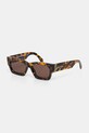 Palm Angels okulary przeciwsłoneczne jednolita brązowy PERI089.516064