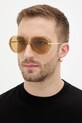 Bottega Veneta okulary przeciwsłoneczne geometryczne złoty BV1436S