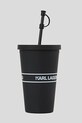 Karl Lagerfeld pohár szívószállal Essential To Go A1W42017 fekete AA00