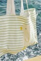 SunnyLife borsa da mare Duck Sage Stripe verde S51KCBGR