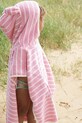 Дитячий рушник з капюшоном SunnyLife Cotton Candy Pink Stripe рожевий S51KHTPK