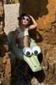 Dětský plavecký kruh SunnyLife Cookie the Croc Khaki S41PRCRC