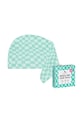 Lifestyle Dock & Bay turban do włosów Check Mate HAIRW.SUE.CHKMATE turkusowy