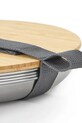 Black and Blum zestaw talerzy piknikowych z pokrywką i uchwytem 25 cm 4-pack szary OL.PLATE001