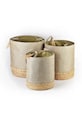 Σετ από καλάθια αποθήκευσης Affek Design Amparo 3-pack HIWB7089.PROM μπεζ AA00