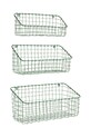 Madam Stoltz kosz ścienny do przechowywania 3-pack turkusowy 35874GRN